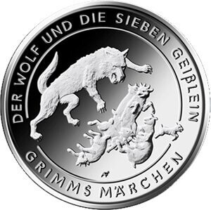 BRD 20 € 2020 "Der Wolf und die 7 Geißlein" Pol. Platte