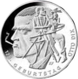 BRD 20 € 2016 "Otto Dix" (J 612) Pol. Platte