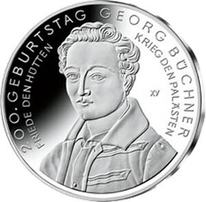 BRD 10 € 2013 BRD 10 € 2013 "Georg Büchner" (J 583) Pol. Platte.
