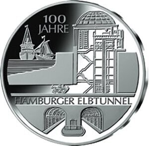 BRD 10 € 2011 "Elbtunnel" (J 565) Pol. Platte
