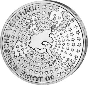 BRD 10 € 2007 "Römische Verträge " (J 527) Pol. Platte