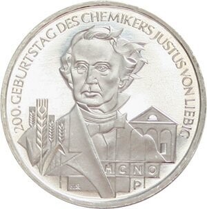 BRD 10 € 2003 "Justus von Liebig" (J 498) Pol. PLatte