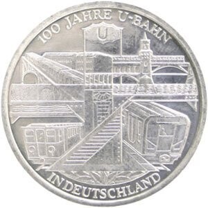 BRD 10 € 2002 "100 Jahre U-Bahn" (J 491) Pol. Platte