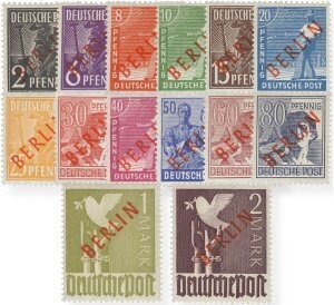 Berlin 21-34 "Rotaufdruck" postfrisch