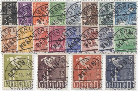 Berlin 1-20 Berlin 1-20 "Schwarzaufdruck" gestempelt
