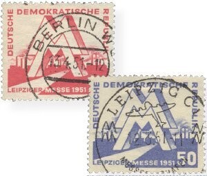 DDR 282-83 "Leipziger Messe" gestempelt