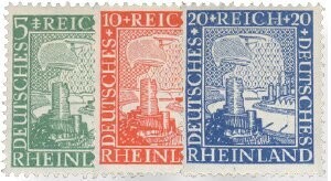 Dt. Reich 372-74 "Rheinland" * mit Falz