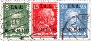 Dt. Reich 407-09 "Berühmte Deutsche" gestempelt
