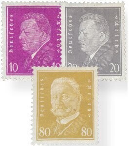 Dt. Reich 435-37 "Reichspräsidenten" * mit Falz