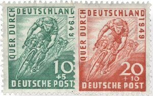 Bizone 106-07 "Radfahrer" postfrisch