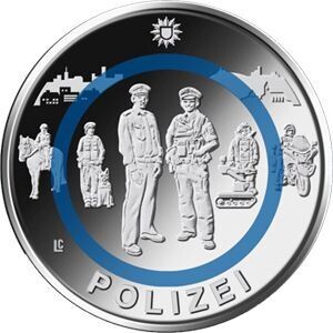 BRD 10 € Polizei 2024 - 1 Münze Pol. Platte, beliebige Prägestätte BRD 10 € Polizei 2024 - 1 Münze Pol. Platte, beliebige Prägestätte