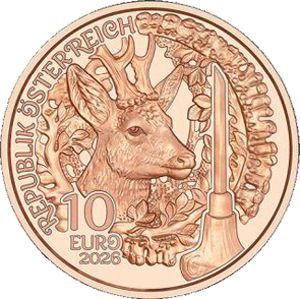 Österreich 10 € 2026 "Gscheizt&Kampelt - Anpirschen Horn" Kupfer