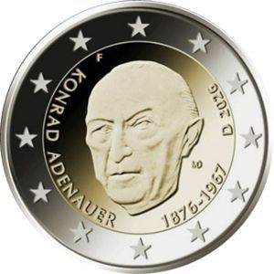 Deutschland 2 € 2026 "Konrad Adenauer" alle 5 Prägest. Stgl.