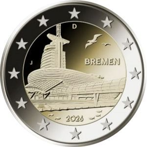 Deutschland 2 € 2026 Deutschland 2 € 2026 "Klimahaus Bremen" alle 5 Prägest. Stgl.