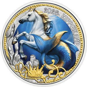 Österreich 3 € Fabelwesen (02) 2026 "Hippokamp"