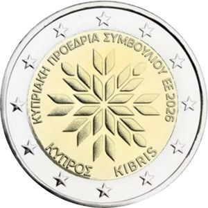 2026 Zypern 2 € "EU-Ratspräsidentschaft" Pol. Platte - Mai