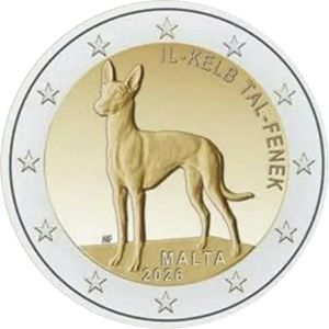 Malta 2 € 2026 "Pharaonenhund" Pol. Platte