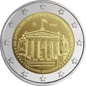 Griechenland 2 € 2026 "Akademie Athen" Pol. Platte