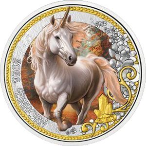 Österreich 3 € Fabelwesen (05) 2026 "Das Einhorn"