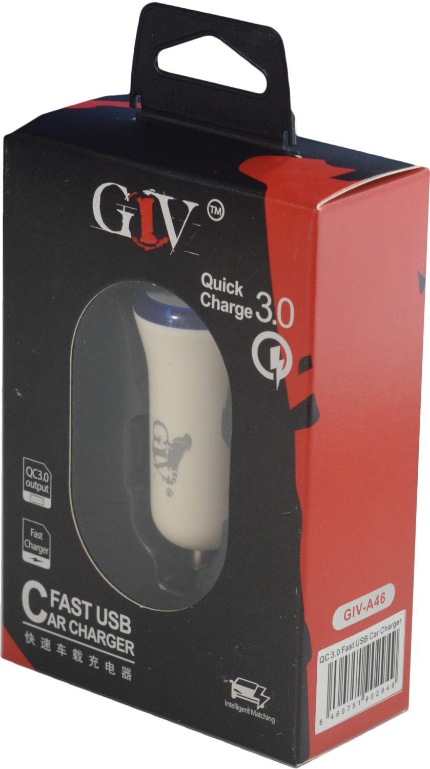 Cargador 12/24v Para Auto GIV QC3.0