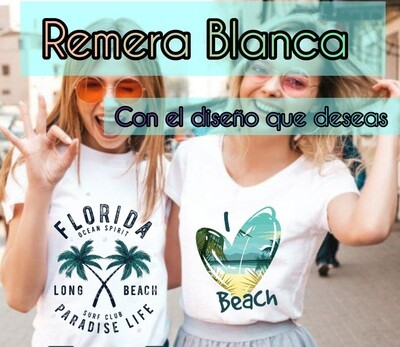REMERAS BLANCAS PERSONALIZADAS