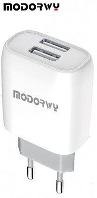 CARGADOR FICHA USB 2.4A 12W DE PARED - MODORWY MA1109