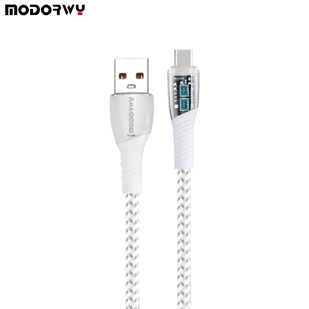 CABLE DE DATOS TIPO C USB C/LUZ LED 60 W  5A - MODORWY MC2112