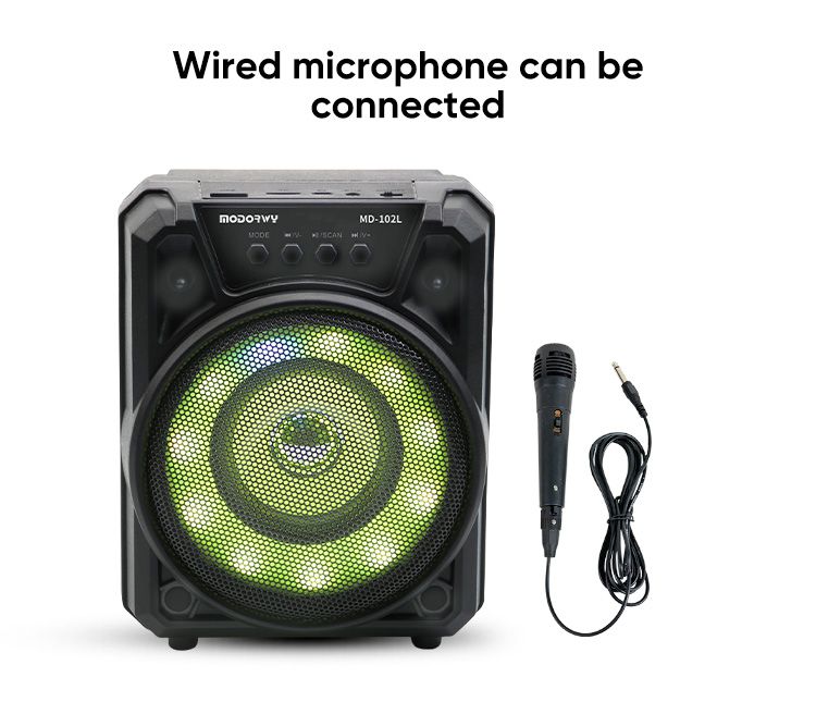 PARLANTE MODORWY MD-102L CON MICROFONO INCLUIDO