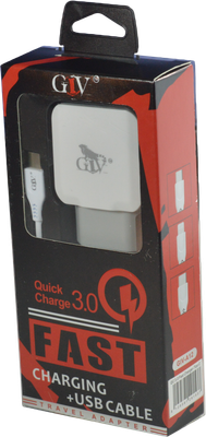 Cargador GIV USB  A12 con Cable USB tipo C