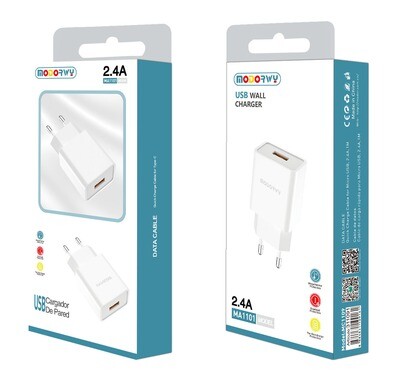 CARGADOR FICHA 2.4A/5 V/12W - MODORWY MA1101