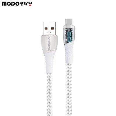 CABLE DE DATOS TIPO C USB C/LUZ LED 60 W  5A - MODORWY MC2112