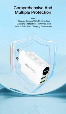 CARGADOR DOBLE USB C/LUZ MA2116