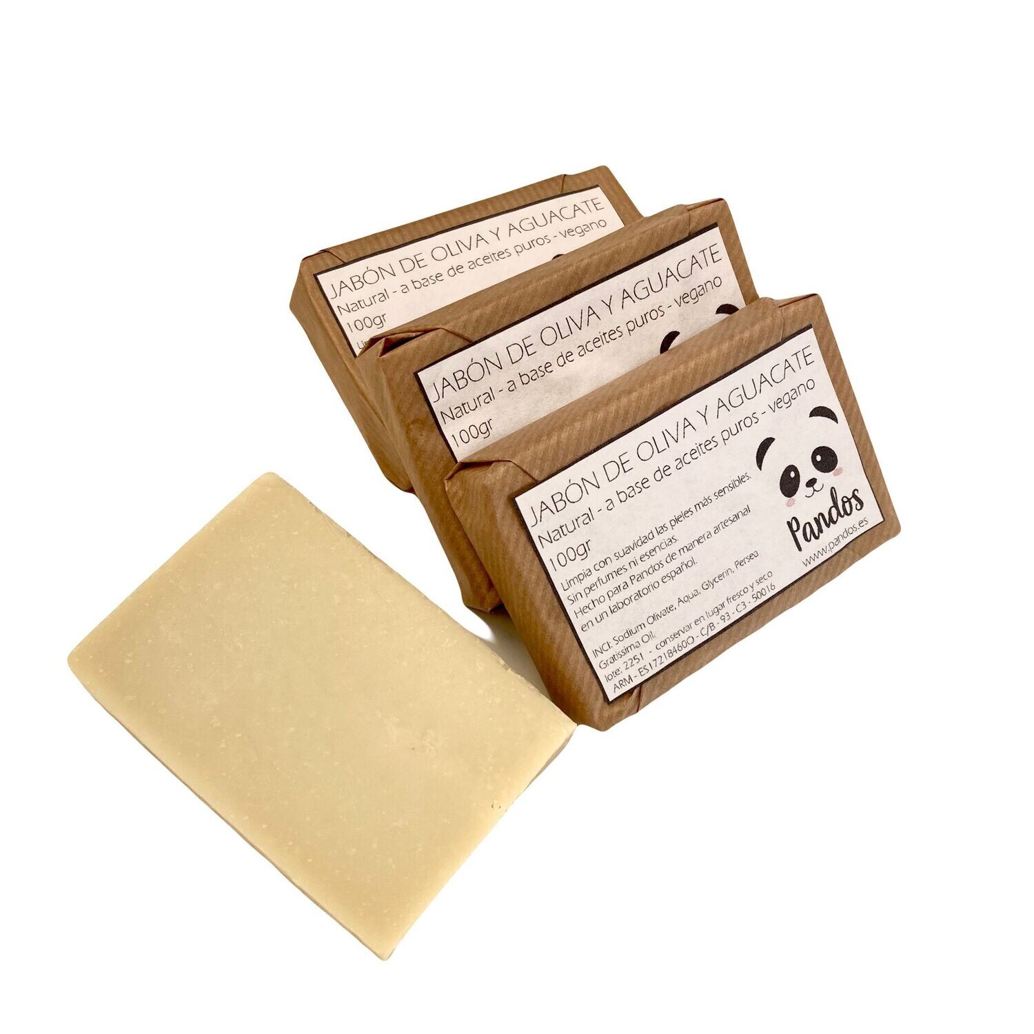 Jabón Artesanal Neutro Oliva - 100% Natural  - 100gr