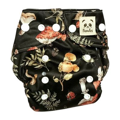 Pañal de Bolsillo Pandos Unitalla 6-16kg - Coolmax - Setas Pañal de Bolsillo Pandos Unitalla 6-16kg - Coolmax - Setas