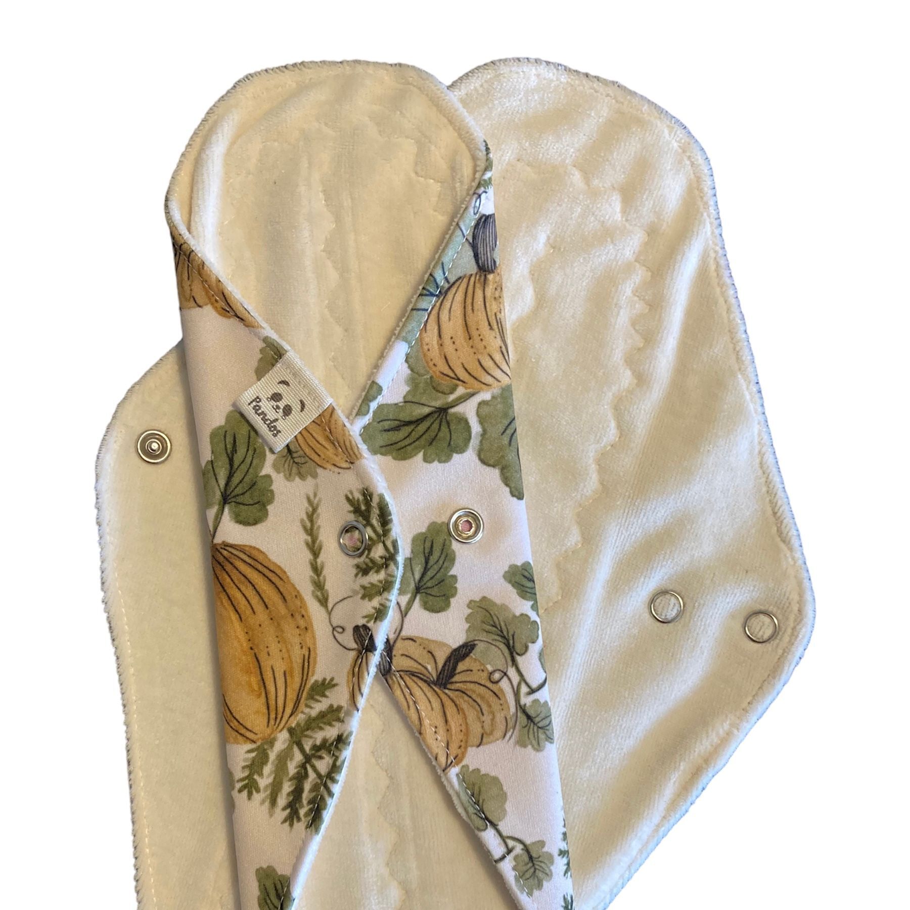 Compresa de tela Pandos - Talla L - Flores Sobre Morado