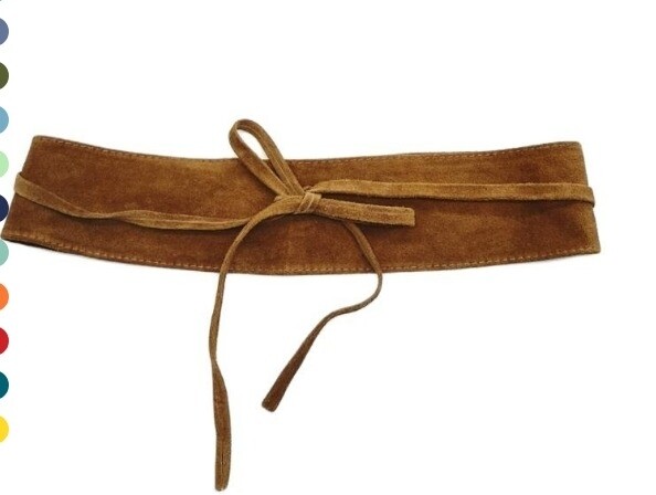 Ceinture en cuir camel