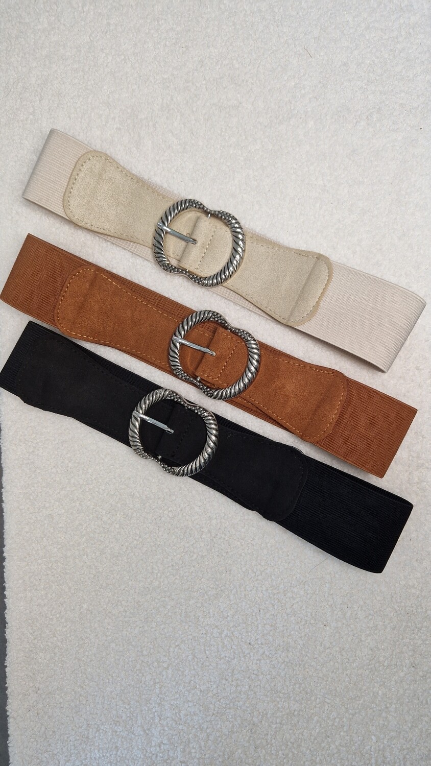 Ceinture élastique boucle argenté