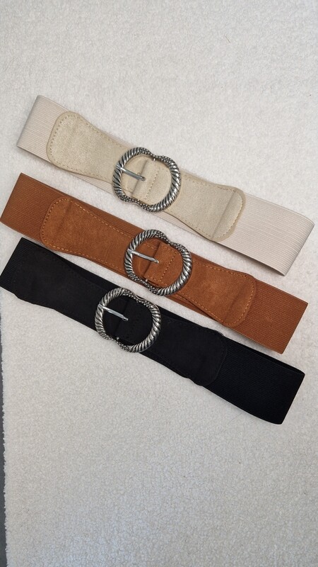 Ceinture élastique boucle argenté