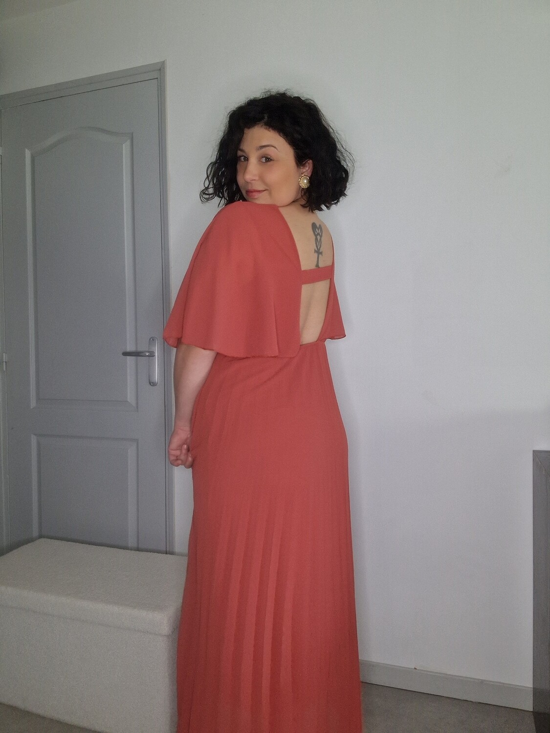 Robe Cannes vieux rose