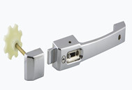 Kason® 0027C Deadbolt Handle Latch, Twist Knob Release, Chrome