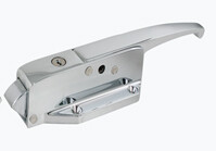 Kason® 0058 Radial Latch with Lock, Cylinder, Light Lock Spring, Polished Chrome