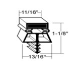 GASKET MAGNETIC DOOR 37-25/32 X 96 FLUSH DESIGN 3696