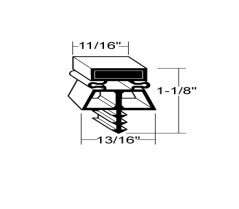 Gasket Magnetic Door, 31-25/32 X 78-17/32, Flush Design 3078