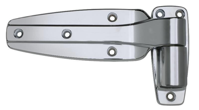 Kason® 1245 Reversible Flush Cam-Rise Hinge, Polished Chrome