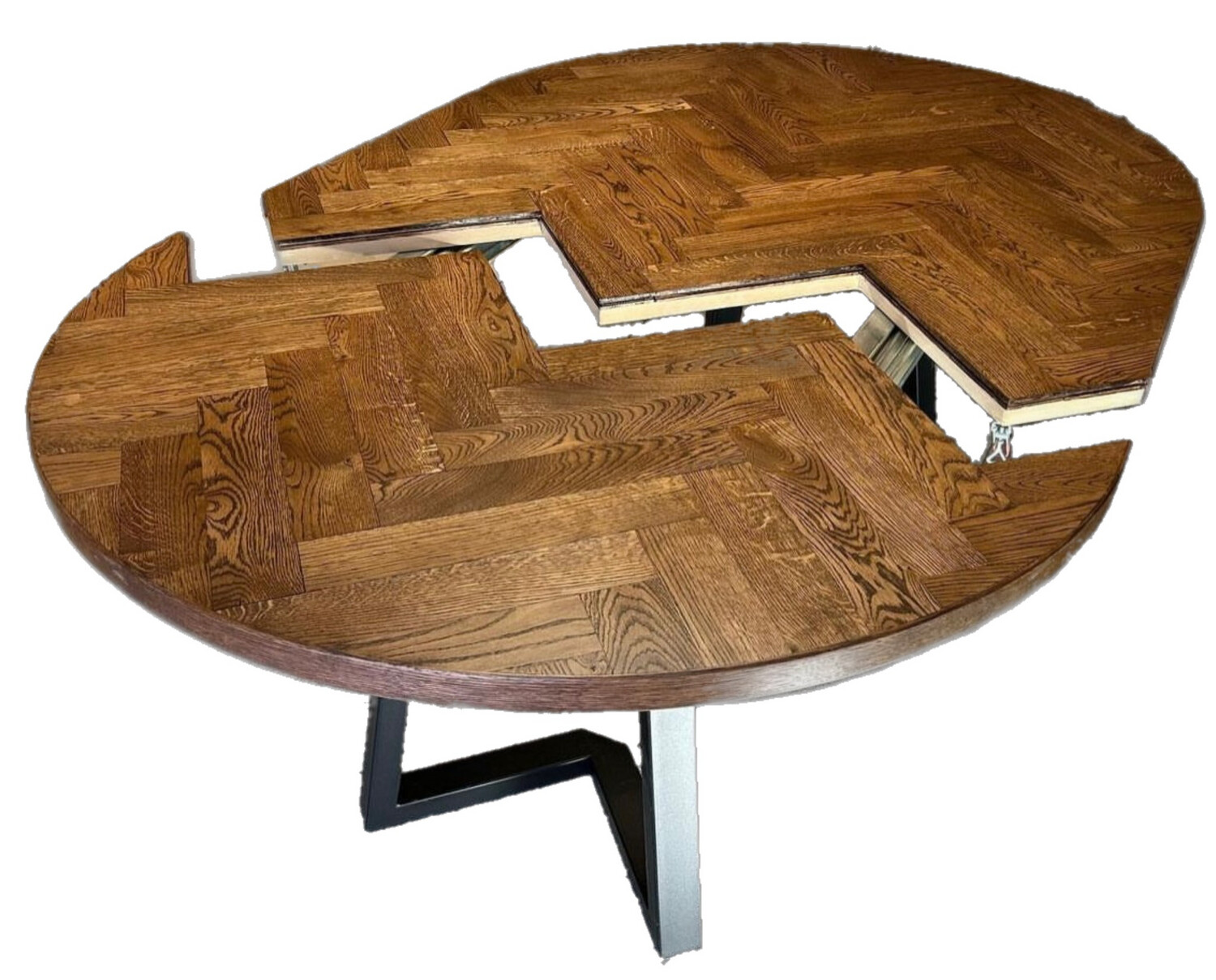Rundt Spisebord – Snedkeriet Dupont – Unikke håndlavede sildebensmøbler