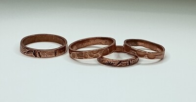 Solid Textured Copper Ring
