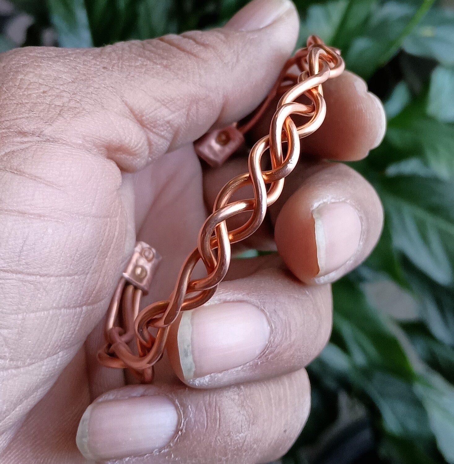 7 inch Pure Copper Free Form Bracelet