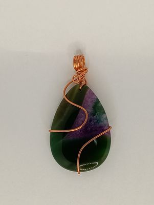 Purple and Green Agate pendant