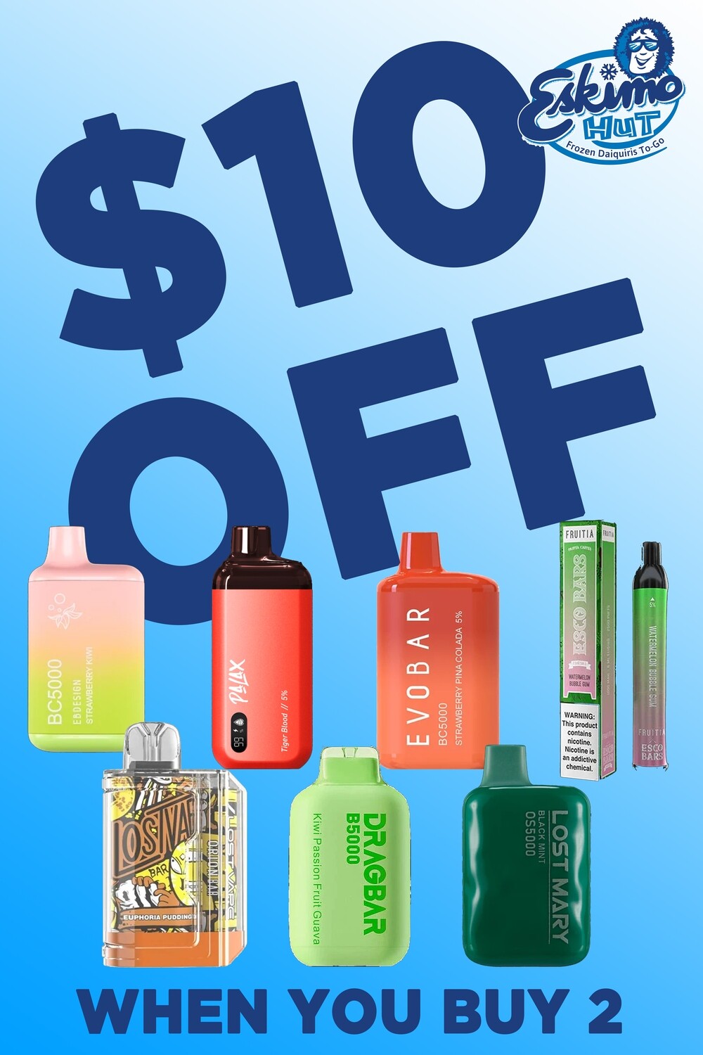 $10 OFF Vape Sign