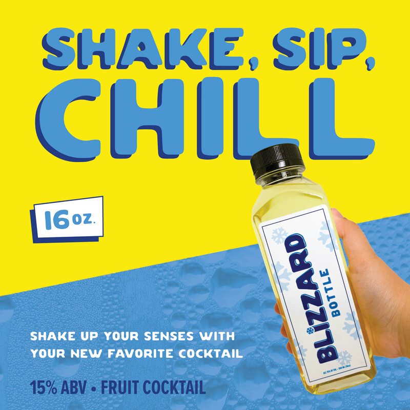 Blizzard Bottle 16oz 8x8 Sign
